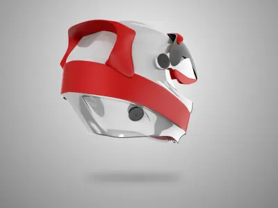 Helmet 3d motorcycle Low-poly 3D model