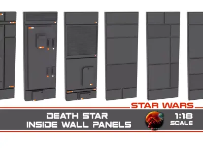 Death Star Inside Wall Panel 1-18 scale Kenner Hasbro 3D print model