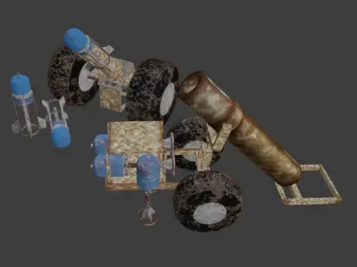 Hell Cannon Pack  Low-poly 3D model