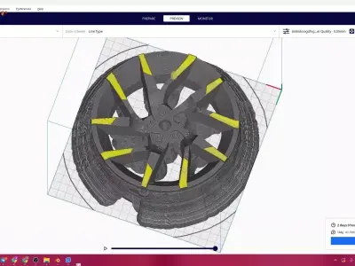 wheel rim 211 stl 3D print model