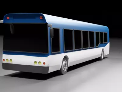 Low Poly Bus - Roblox  Low-poly 3D model