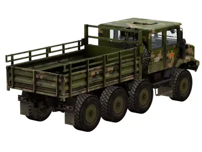 FAW MV3 Military Truck China Low-poly 3D model