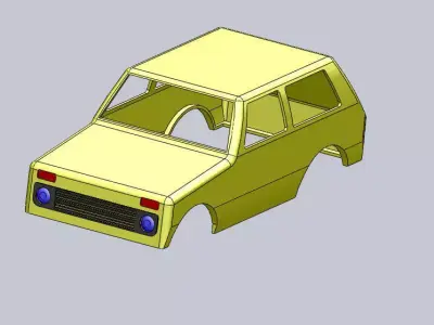 car  VAZ    NIVA  russian  Free 3D print model purchase