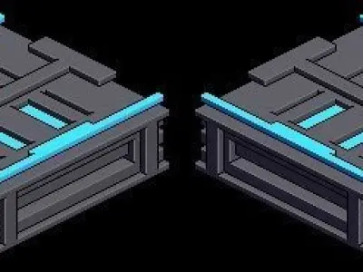 Spaceship Asset pack Free low-poly 3D model