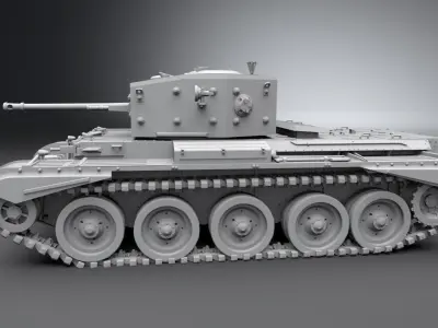 Cromwell Tank Scale model 3D print model