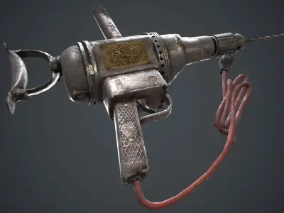 drill machine Low-poly 3D model shop