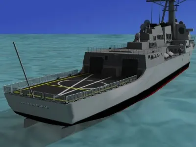 Burke Class Destroyer DDG 54 USS Curtiss Wilbur 3D model