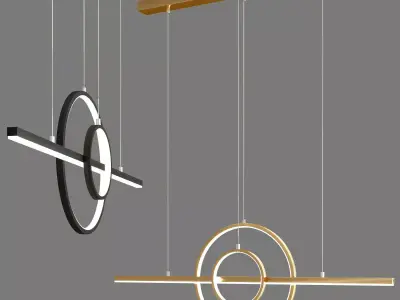 Indoor LED Chandelier 3D model
