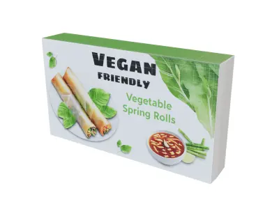 Snacks Vegetable Spring Rolls Low-poly 3D model