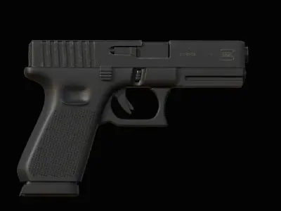 gun side arm glock Low-poly 3D model