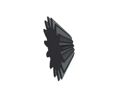 Bevel Gear Low-poly 3D model