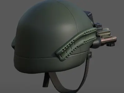 Helmet military combat soldier armor  Low-poly 3D model 2