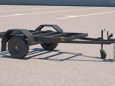 Towable Mounting Frame Trailer 3D model