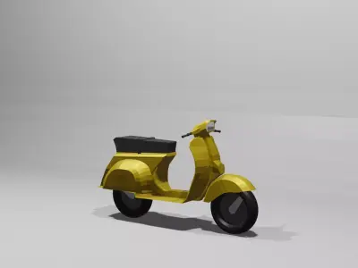  Vespa Scooter low-poly 3D Model Low-poly 3D model 3D model