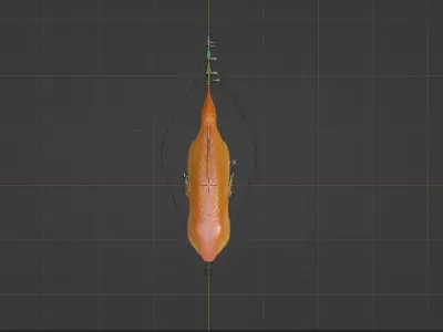 Golden Fish Low-poly 3D model