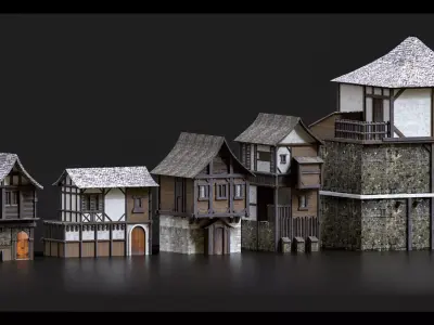 Medieval Modular Buildings  Vol 01 3D model