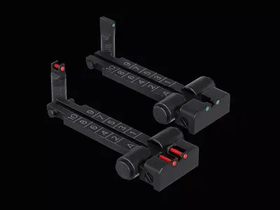 AK Iron Sights Low-poly 3D model