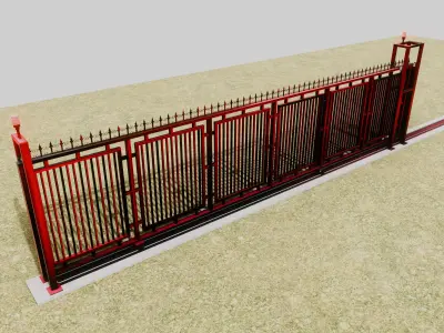 Fence Gate Free 3D model