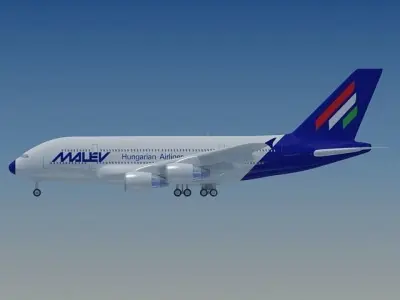 Hungaria Airlines Airbus 3D model