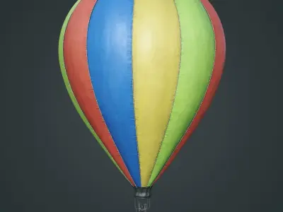 Air Ballon Low-poly 3D model