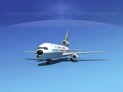 Douglas DC-10 Ghana 3D model