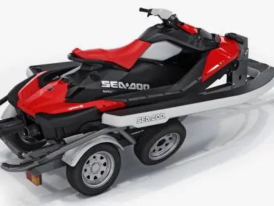 SEA-DOO Spark on Trailer 3D model