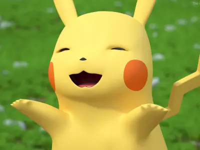 Pikachu Happy Pose 3D model