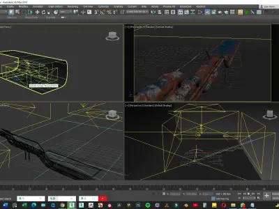 Low poly game ready 3d si-fi pipe asset Free low-poly 3D model