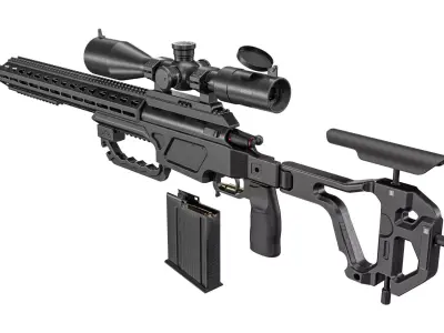  Victrix Scorpio TGT Sniper Rifle Low-poly 3D model
