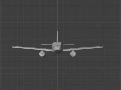 Low poly Boeing 767 plane Free low-poly 3D model