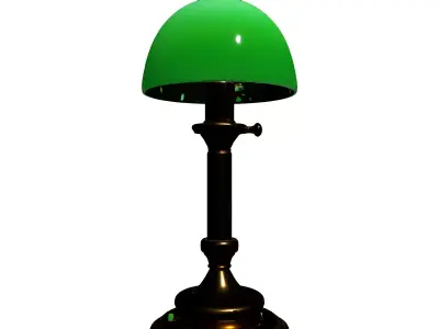 Classic Banker Desk Lamp Low-poly 3D model