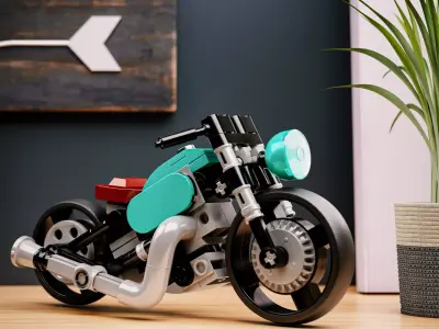 Street Motorcycle Toy Low Poly 3D Model Low-poly 3D model
