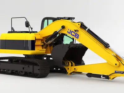 Excavator  JCB-JZ255 Rigged 3d model high detailed 3D model