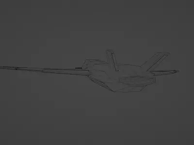 Low Poly Scout Jet Low-poly 3D model