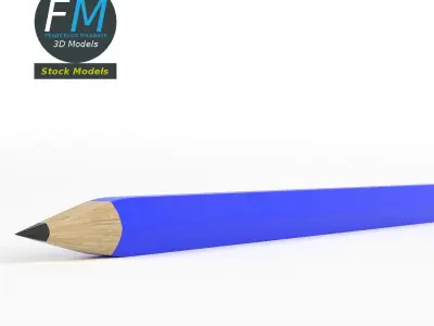Pencil with eraser 3D model