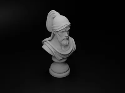 Andalusian Muslim Bust Chess 3D print model buy