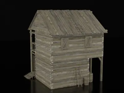 HOUSE VILLAGE Low-poly 3D model