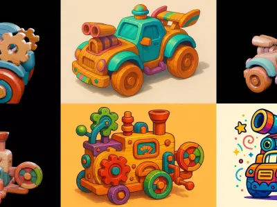 Wood Toy bundle 30 pack 46 glb Low-poly 3D model