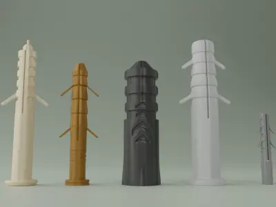 Plastic Plug Pack 3D model