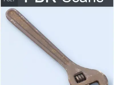 Wrench High Poly 3D model