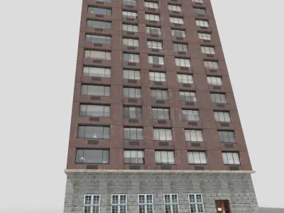 Residential Building Low-poly 3D model