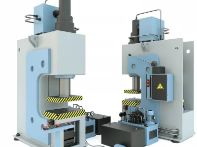 Industrial machine tool hydraulic press PYE250 3D model