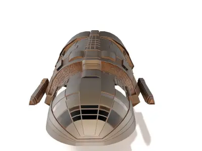 spaceship Free low-poly 3D model