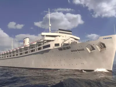 MV Wilhelm Gustloff German cruise ship 3D model