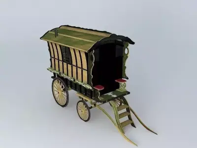 Romany Caravan LEDGE Style Free 3D model