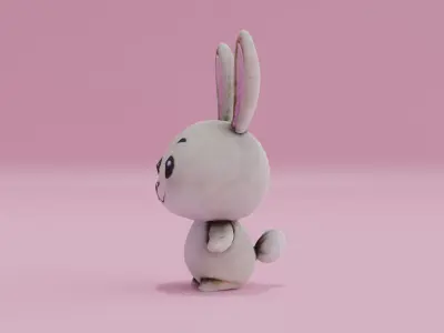 Bunny Rabbit Cute Easter Toy Low-poly 3D model