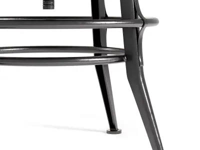 Leary Reclaimed Wood Swivel Counter Stool 3D model