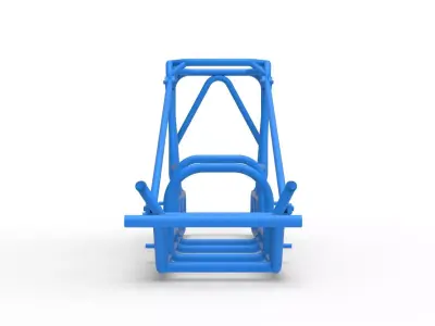 Frame of Dirt Silver Crown Champ car Scale 1 to 25 3D print model