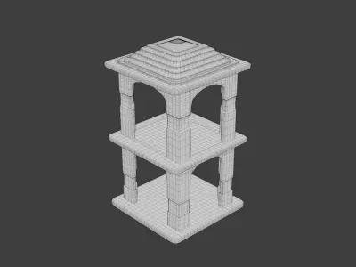 Ancient Temple Arch Low-poly 3D model