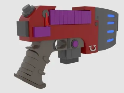 Plasma Pistol Low-poly 3D model
